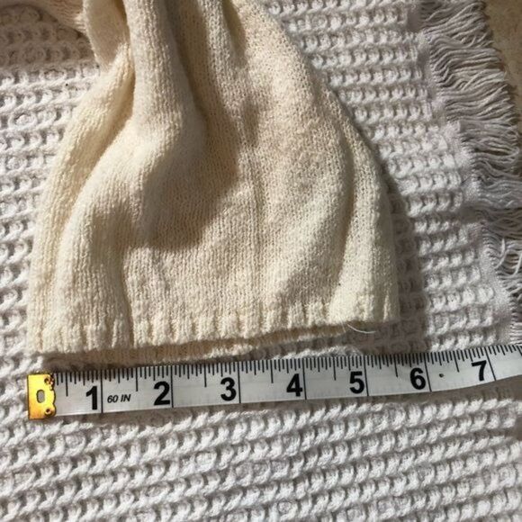 Two by Vince Camuto Cream and Black Open Front Cardigan Geometric Lightweight - Picture 6 of 8